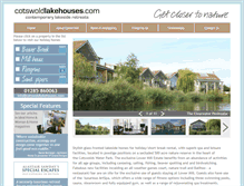 Tablet Screenshot of cotswoldlakehouses.com